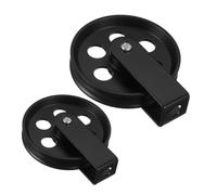 Levemolo Polea Elevadora para Lámparas Colgantes Industriales 2 Unidades Hierro Negro Diámetro 70Mm y 50Mm Montaje en Techo para Luces LED Cocina