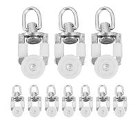 Levemolo Poleas Inteligentes Eléctricas para Riel de Cortina 20 Piezas Ruedas Centrales de Aleación Accesorios para Cortinas Corredizas Uso en Interiores y Exteriores Deslizamiento Suave