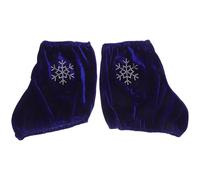Levemolo Protectores de Botas para Patines de Hielo en Terciopelo Azul, 1 par, Funda estilizada y cómoda, para Entrenamiento y competiciones de Patinaje artístico y Hockey, Uso para