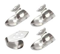 Levemolo Púa de Guitarra y Banjo de Acero Inoxidable Ajustable 4 Piezas, Púa Lisa para Pulgar, Accesorio para Proteger Dedos y Mejorar Técnica en Instrumentos Acústicos