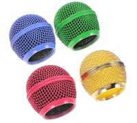 Levemolo Rejilla de Micrófono de Malla Metálica 4piezas para Protección y Reemplazo Diseño Versátil y Estética Funcional para Uso en Conciertos y Grabaciones
