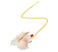 Levemolo Silbato de Caracola Natural 9-10 CM, Instrumento de Viento Portátil de Concha Marina para Actividades al Aire Libre, Juguetes Musicales y Decoración de Playa