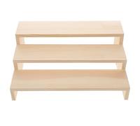 Levemolo Soporte Elevador de Madera para Exhibición de Anillos y Joyas, Estante Decorativo de 35 Cm, Juego de 3 Piezas Adecuado para Organización y Exposición en Hogar y Tienda