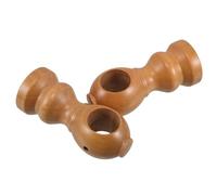 Levemolo Soportes de Madera para Barra de Cortina Base Fija Robusta Color Madera Natural Juego de 2 Piezas Soporte para Persianas Romanas y Rieles de Cortina Adecuado para Salón y