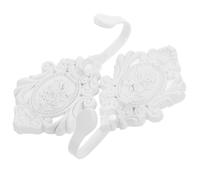 Levemolo Sujetadores de Cortina de Aleación de Zinc 2 Piezas Gancho Metálico de Pared Estilo Europeo Color Blanco Roto Soporte para Colgar Cortinas en Baño Dormitorio y Sala de Estar