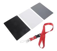 Levemolo Tarjeta de Fotografía Gris Portátil de Plástico Negro Correa Cuello para Calibrar Balance en Cámaras DSLR Profesionales