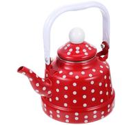Levemolo Tetera Esmaltada Vintage de 1.7l para Hervir Agua con Asa Resistente, Apta para Cocina de Inducción, Adecuado para Uso Doméstico y Preparar Té