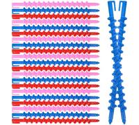 Levemolo Varillas rizadoras para cabello largo 20PCS de plástico para peinados y uso profesional con fijación segura Color Aleatorio
