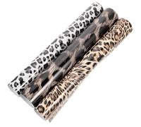 Levemolo Vinilo para camiseta con estampado animal de 3 piezas, material PU resistente para uso en bricolaje y personalización de tote bags Varios estilos