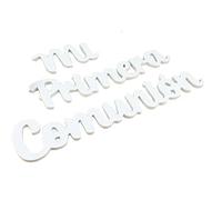 Leven Letras MI Primera COMUNIÓN de Goma EVA para Fiestas (1cm de Grosor) - Letras Grandes Infantiles con Purpurina para Comunión Eventos - Figuras Brillantes DIY (Blanco Purpurina Separado, Unico)
