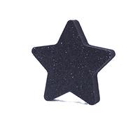 LEVEN Letras Números Símbolos Decorativos para Manualidades de Goma EVA (7,5cm Altura - 1cm Grosor) - Figuras Grandes Infantiles con Purpurina para Cumpleaños Bodas - ESTRELLA - NEGRO PURPURINA