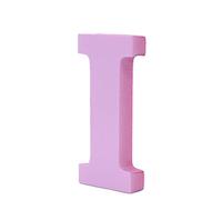 LEVEN Letras Números Símbolos Decorativos para Manualidades de Goma EVA (7,5cm Altura - 1cm Grosor) - Figuras Grandes Infantiles con Purpurina para Cumpleaños Bodas - I - ROSA