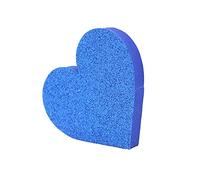 LEVEN Letras Números Símbolos Decorativos para Manualidades de Goma EVA (7,5cm Altura - 1cm Grosor) - Figuras Grandes Infantiles con Purpurina para Cumpleaños Bodas - CORAZON - AZUL PURPURINA