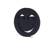 LEVEN Letras Números Símbolos Decorativos para Manualidades de Goma EVA (7,5cm Altura - 1cm Grosor) - Figuras Grandes Infantiles con Purpurina para Cumpleaños Bodas - CARA SONRIENTE - NEGRO PURPURINA