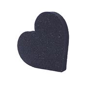 LEVEN Letras Números Símbolos Decorativos para Manualidades de Goma EVA (7,5cm Altura - 1cm Grosor) - Figuras Grandes Infantiles con Purpurina para Cumpleaños Bodas - CORAZON - NEGRO PURPURINA