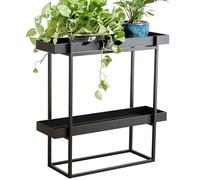 Levende Plante Soporte para plantas de 2 niveles para interiores y exteriores, estante de plantas de 29 x 9 x 28 pulgadas para decoración del hogar y la oficina, soporte estrecho para plantas para