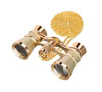 Levenhuk Broadway 325B 3x25 Gafas de Ópera - Prismáticos de Teatro y Conciertos, Clásicos, Compactos y Ligeras para Mujer, con Elegante Cadena de Metal, Color Oro