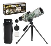 Levenhuk Camo Rind 60 Telescopio Terrestre con Trípode, Zoom 16-48x | Óptica BK-7 Multicapa, Trípode Metálico Incluido, Diseño Camuflaje para Caza, Birdwatching, Naturaleza y Camping