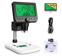 Levenhuk DTX 350 LCD Microscopio Digital Portátil, Pantalla 4,3" | Zoom de 20x-300x, Cámara/Vídeo, 8 LED, Conexión USB, Compatible con PC, Windows y macOS, para Adultos y Niños