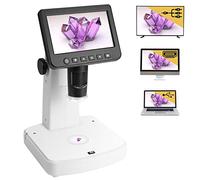 Levenhuk DTX 700 LCD Microscopio Digital Portátil, Pantalla 5" | Aumento de 10-300x, Zoom de hasta 1200x, Cámara de 5 MP, Foto y Vídeo HD, LED Ajustables, Software de Medición Incluido