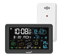 Levenhuk Estación Meteorológica Digital Inalámbrica Wezzer Plus LP80 con Módulo Wi-Fi Integrado y Sensor Remoto