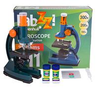 Levenhuk LabZZ M1 Microscopio Educativo de Nivel Básico para Niños e Principiantes en Ciencias con Soporte Giratorio, Kit Stem, Muestras Preparadas y Herramientas Útiles