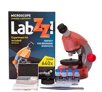 Levenhuk LabZZ M101 Orange 40x-640x Microscopio Didáctico para Niños y Principiantes con Kit Stem, Guía de Experimentos, Muestras Preparadas, Herramientas y Caja de Regalo, 5 Colores (EN)