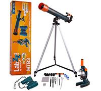 Levenhuk LabZZ MTB3 Kit Óptico Combinado de Microscopio, Telescopio y Binoculares Educativos con Accesorios para Niños Curiosos, de Uso Doméstico, Escolar y Recreativo