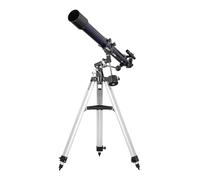 Levenhuk New Skyline Base 70/900 EQ1 Telescopio Adultos Principiantes Refractor Acromático Montura Ecuatorial EQ1, Lente Barlow 2X Trípode Incluido, Observación Luna Sistema Solar Objetos Terrestres