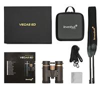 Levenhuk Premium Vegas ED 10x42 Prismáticos con Prismas de Techo | Óptica ED, Impermeable y Antivaho, Compatible con Trípode, Ideal para Birdwatching, Naturaleza, Trekking y Safari
