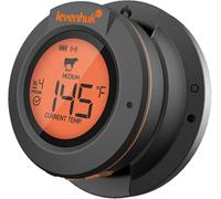 Levenhuk Wezzer Grill BT40 - Termómetro digital para carne con 2 sondas con cable, Bluetooth con aplicación, pantalla LCD, temporizador y alarma - para barbacoa, barbacoa, ahumador y horno