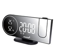 Levenhuk Wezzer Tick H50 - Reloj-Termómetro Digital Inalámbrico Multifunción con Proyector: Reloj, Despertador, Radio FM, Termómetro, Higrómetro