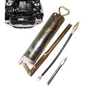 Lever Action Lubricator - Metal, 11.22x11.61in Lubrication Applicator High-Pressure Grease Tool | Flexible Hose Manual Grease, Erosion-Resistant Maintenance Device For Workshop, Garage, Machinery