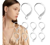 Leverback Earring Hooks - Hooks, 20/50/100pcs Jewelry Findings For DIY Earrings, Sterling Silver Or Gold Plated, Secure French Hook Clasps For Beads, Charms, Dangle And Drop Earrings, C