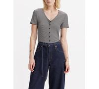 Levi's Levi's - Camiseta de mujer de manga corta con botones. Negro Talla 40