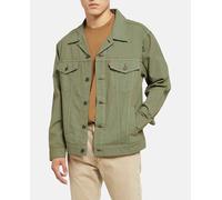Levi's Levi's - Cazadora vaquera de hombre relaxed con toque de lino. Verde oscuro Talla 44