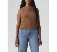 Levi's Levi's - Chaleco de crochet de mujer cuello redondo con toque de lino. Marrón Talla 36