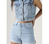 LEVIS Rolled 80S MOM Shorts Med Indigo - Flat Finish, Pantalones Cortos MOM ENROLLADOS AÑOS 80 ÍNDIGO Mediano - Acabado Plano De Las Mujeres, Back TO Blue,