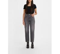 Levi's Levi's - Vaquero de mujer Ribcage Straight Ankle High. Negro Talla 34-36 - Largo 27
