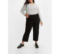 Levi's Plus Levi's Plus - Vaquero Ribcage de mujer recto, tiro alto y largo por el tobillo. Negro Talla 52