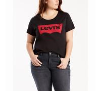 LEVI’S PLUS Camiseta con cuello redondo, de manga corta y estampado delante. Color Negro