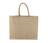 Leviatan EKO Bolso Yute 42x36cm - Bolsa 100% Yute Laminado, Shopper, Shopping Tote Bag Natural - Robusto y Grande