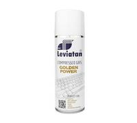 LEVIATAN GOLDEN POWER Aire Comprimido 400 ml - Limpiador de Polvo para Electrónica, PC, Teclados y Cámaras - Limpieza Profunda en Zonas de Difícil Acceso