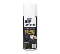 LEVIATAN Golden Power Spray de Aire Comprimido 400 ml | Purificador de Aire | para Limpiar Teclados, Ordenadores, Cámaras, Teléfonos Móviles