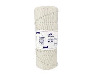 Leviatan Hilo Natural | 200m de Cordón Retorcido Simple Súper Suave | Cuerda de Macramé de Algodón 100% para Manualidades | Decoración de Bodas y Navidad | 3mm x 200m | Natural