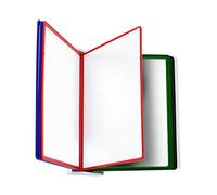 LEVIATAN Panel de pared A4 | 10 paneles de presentación | Soporte de pared de metal que ahorra espacio | para oficina, almacén y producción | multicolor