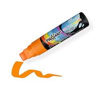 LEVIATAN Rotuladores de Tiza Lavables | Para Pizarra en Seco y Húmedo | 15 mm | 28 g - Naranja