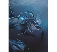 Leviathan of the Deep Wide Ruled Notebook: 110 Pages - 8.5 x 11 Wide Ruled Lined Journal for Teens & Fantasy Lovers | 26 Lines per Page | Softcover