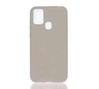 LeviDo Funda Compatible para Samsung Galaxy A21s Silicona TPU Gel Case Ultrafina Carcasa Goma Bumper Antigolpes Resistente Kawaii Color Caramelo One Piece Cover, Gris