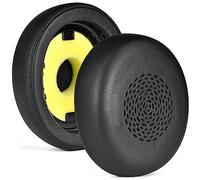 Levigo Almohadillas transpirables de repuesto de cuero proteico compatibles con auriculares inalámbricos Jabra Evolve2 75, piezas de reparación de auriculares, orejeras de esponja de memoria